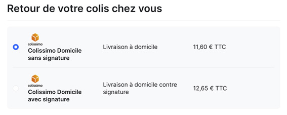 Retour de votre colis